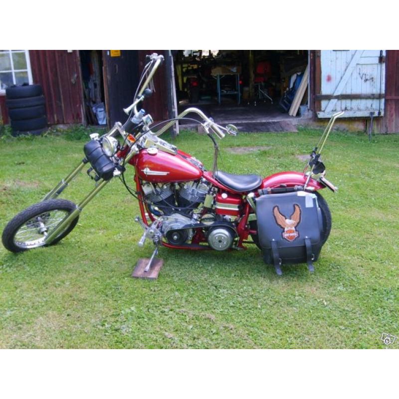 Harley Davidson Chopper 79 Nybesiktigad