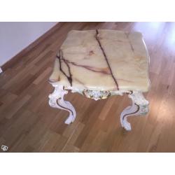Italiensk silik soffgrupp+ 3soffbord i marmor