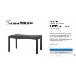 IKEA Bjursta Matbord, 4 Pinnstolar Saltvik